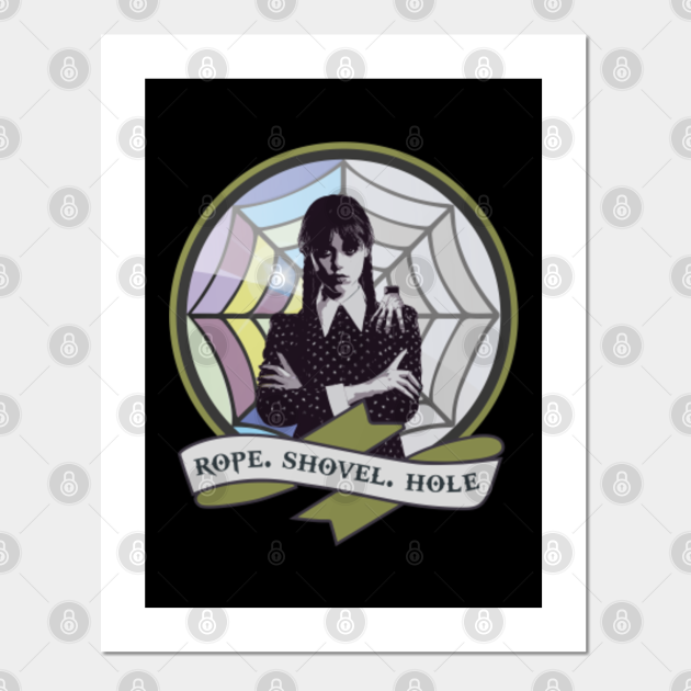 rope shovel hole wednesday adams Wednesday Addams Posters and Art